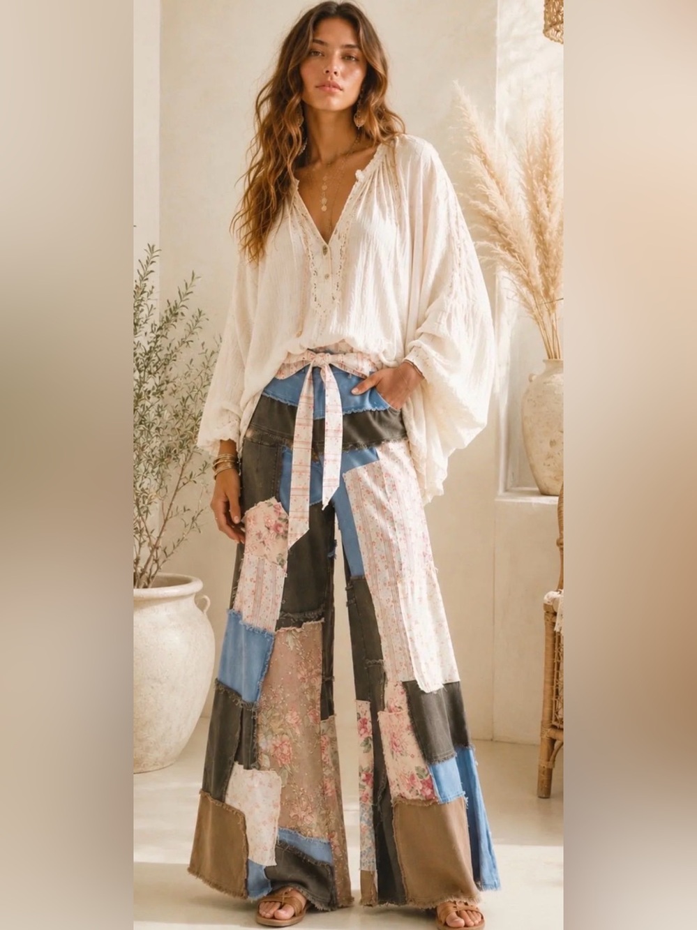 54☺️oli & hali patchwork pant